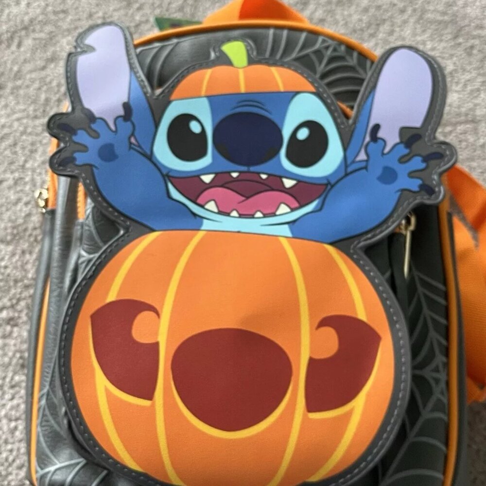 Bioworld Disney Stitch Jack-O-Lantern Backpack - NWT